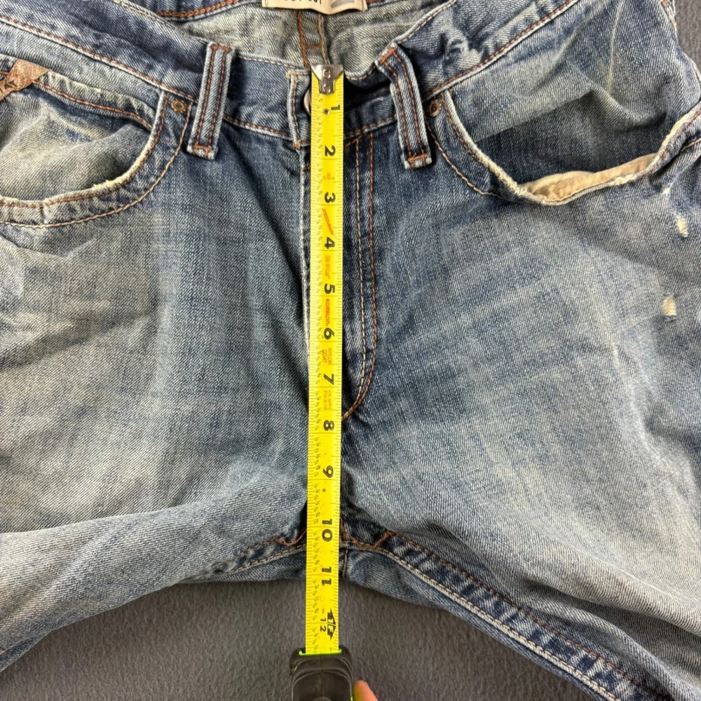 Ariat M4 Jeans Mens 32x34 (Fits 34x34) Blue Relaxed Boot Cut Distressed Workwear